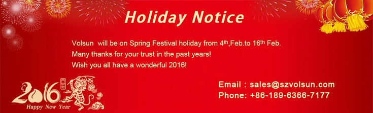Volsun 2016 Spring Festival Holiday Notice