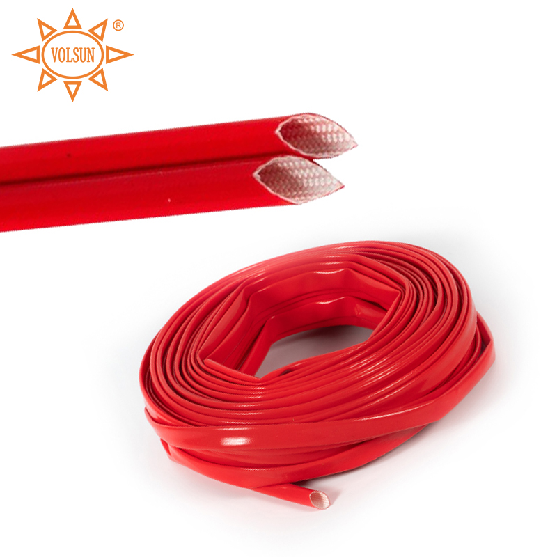 High Performance Heat Resistant Silicone Rubber Fiberglass Sleeving